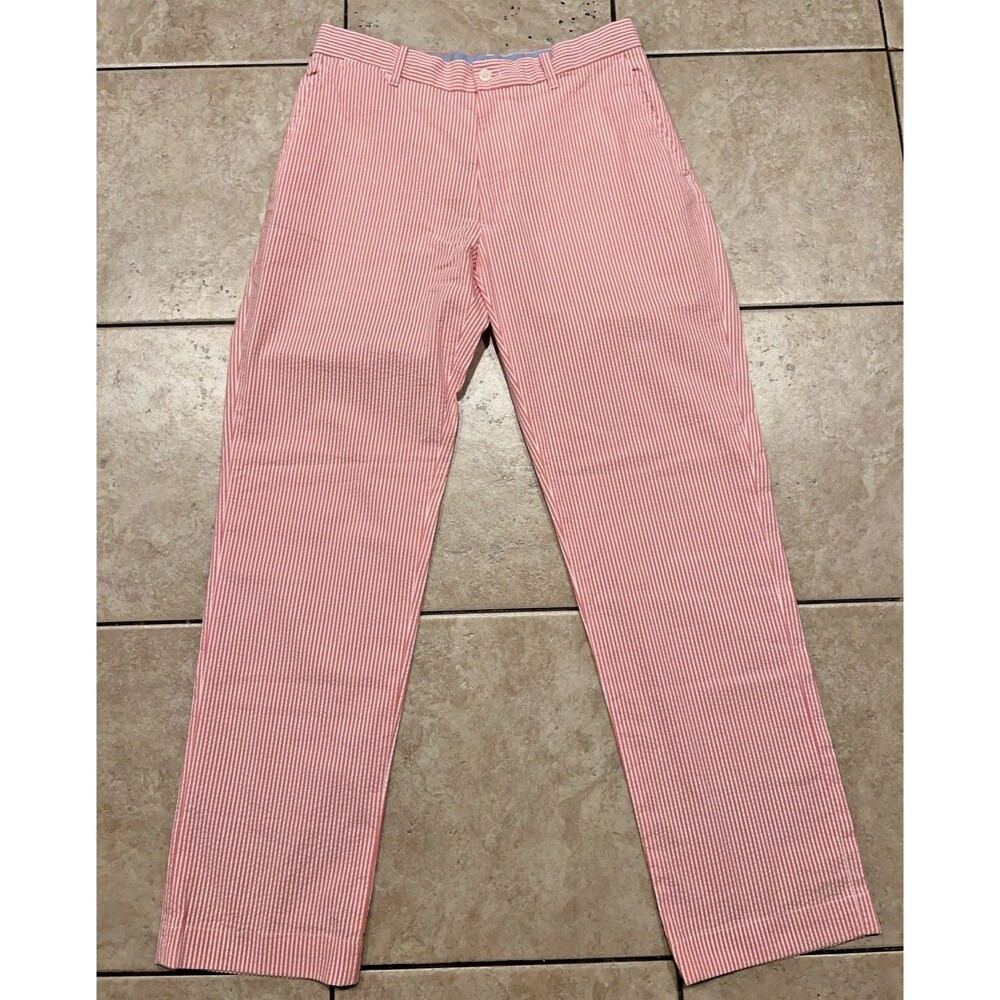 Polo by Ralph Lauren Red and White Striped Chinos